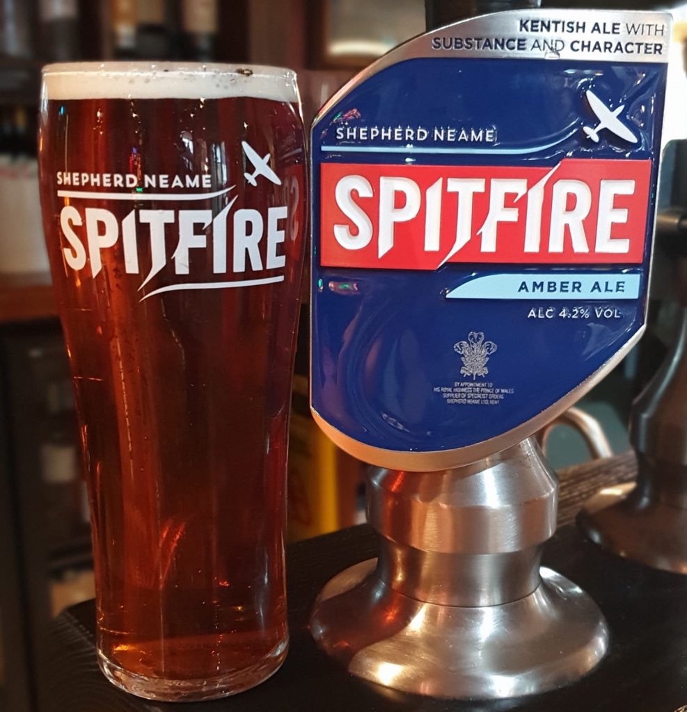 wharfcrossways's tweet photo. Monday motivation with Spitfire Amber Ale. New iconic design, same iconic taste.
.
.
.
.
.
#spitfiresquad #ale #mondaymotivation #beer #shepherdneame #wharf #pub https://t.co/lEzRn84rEj