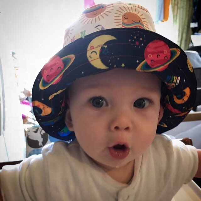 I do love a happy customers photo. This is little Stan in his #stanandgwyn sun and #planets reversible hat 😍 What a little cutie! #space #mumofboy #babieshat #babieswear #womaninbiz #ATSocialMedia #beachlife #bonnets #craftbizparty #leicesteretsy #beachbabe #EtsySocial #babytalk