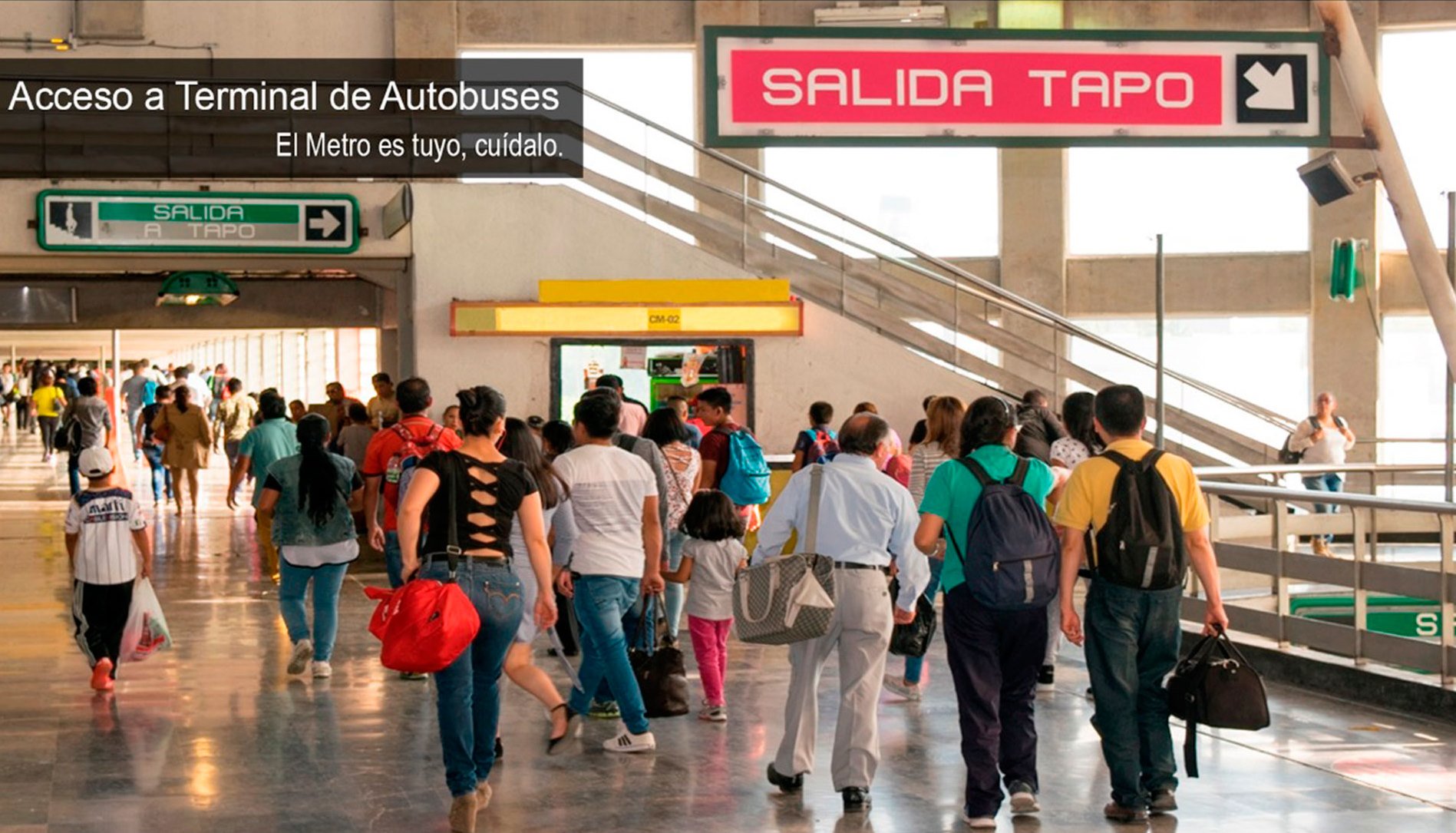  Acceso a la terminal TAPO desde la salida de la estación San lázaro, linea B 