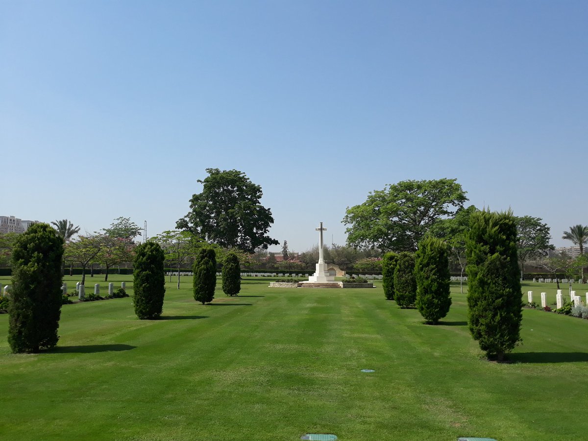 DMaekelberg's tweet photo. Heliopolis War Cemetery, beautifully maintained site by the #Egypt team. Doing dome K2 survey training with @chrismc44651246 and checking some project work with @georgeelia5 #CWGC  #ourworkcontinues https://t.co/i2Uz3ZIe3P