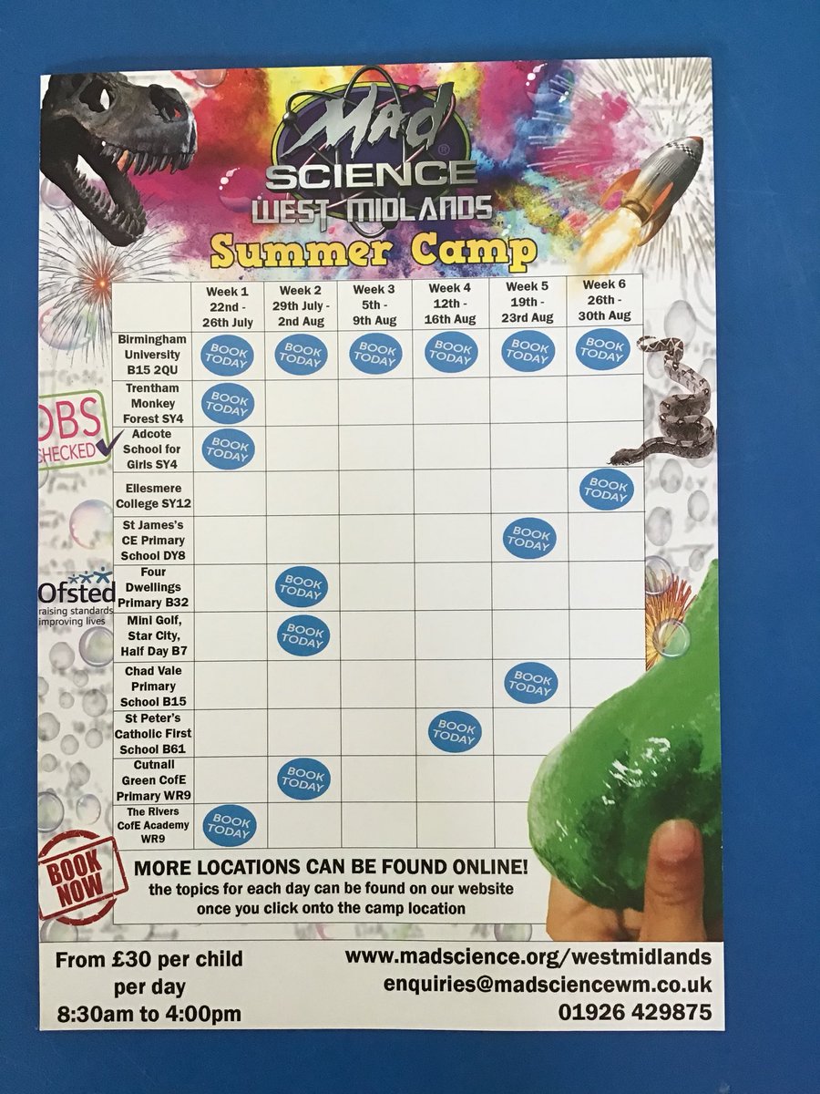 Thank you to <a href="/madsciencewm/">Mad Science West Mid</a> for a fun-filled whole school assembly this morning! <a href="/FibParkAcademy/">Fibbersley Park Academy</a> <a href="/TraceyD1974/">Miss Dee</a> 

Details of their summer camp are attached.