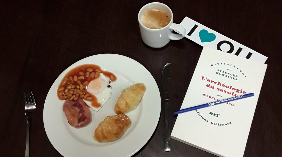 ANLecturer's tweet photo. Cramming in some of my own studies over breakfast as an @OUstudents before heading off as an #ALRep to @OU_FASSTEST day of excellent presentations on #Scholarship. Look out for my write-up in the @OU_FASS AL forum, fellow ALs 👀 https://t.co/yNvlExQncS