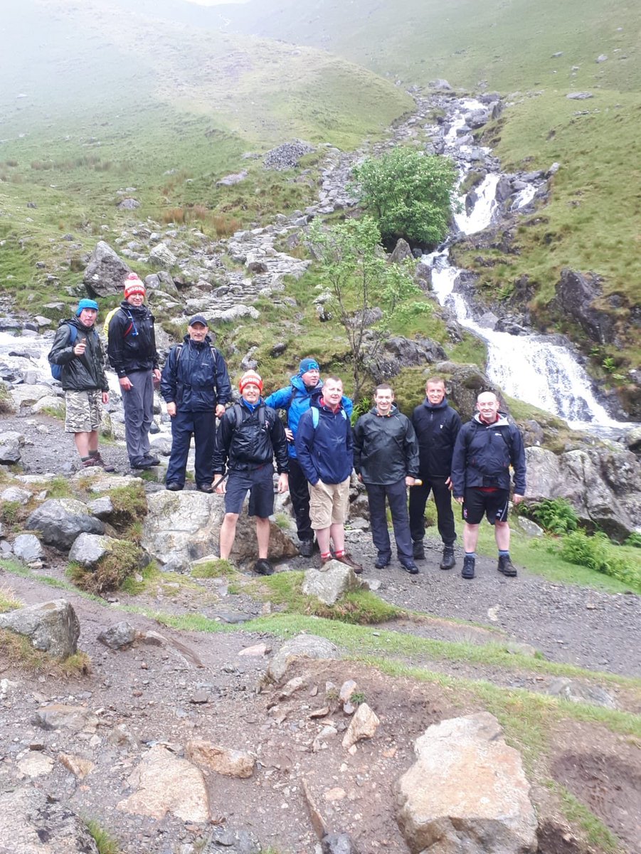 MooreUtdFC's tweet photo. Lads had a great weekend. Climbed Scafell Pike followed by beers in @WasdaleHeadInn then on to Ulverston for a night out &amp; overnight stay. Fun &amp; laughter all the way. Plans already to do Snowdon next 
#MooreOnTour 
@mooreunitedjfc https://t.co/ngb7dt6uWy
