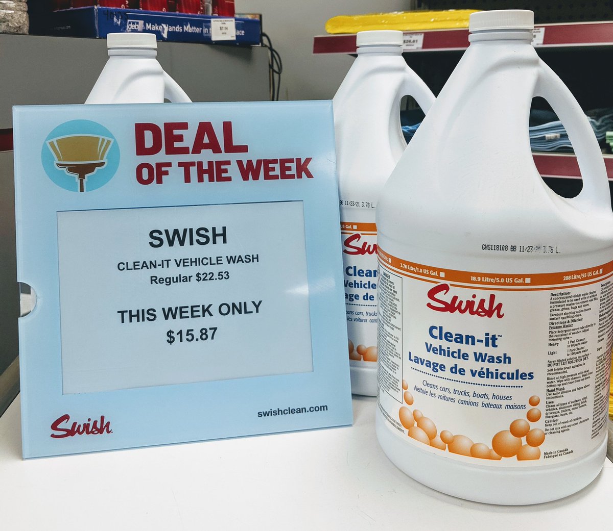 It's a rainy Monday but we've got a sale for the sunnier days ahead! Clean it vehicle wash on for only $15.87! Reg $22.53.