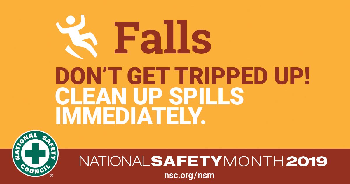 Slips, trips and falls are the 3rd leading cause of workplace death. Get simple tips to prevent hazards on the job during National Safety Month: nsc.org/nsm #NSM