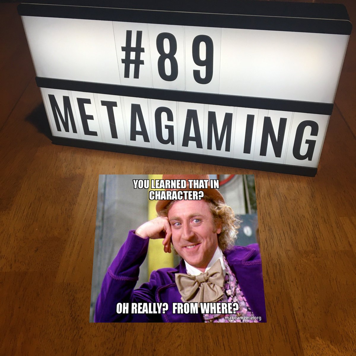 role_dice's tweet photo. In this episode of #RoleoftheDice, we’re talking about Metagaming!
Is it bad...is it good...can it be both?
"Metagaming" - In Roleplaying terms it is using out of game knowledge to influence your character.
#rpg #rpgpodcast #roleplaygame #tabletop #ttrpg #roleplaying https://t.co/P7zvoC37hb