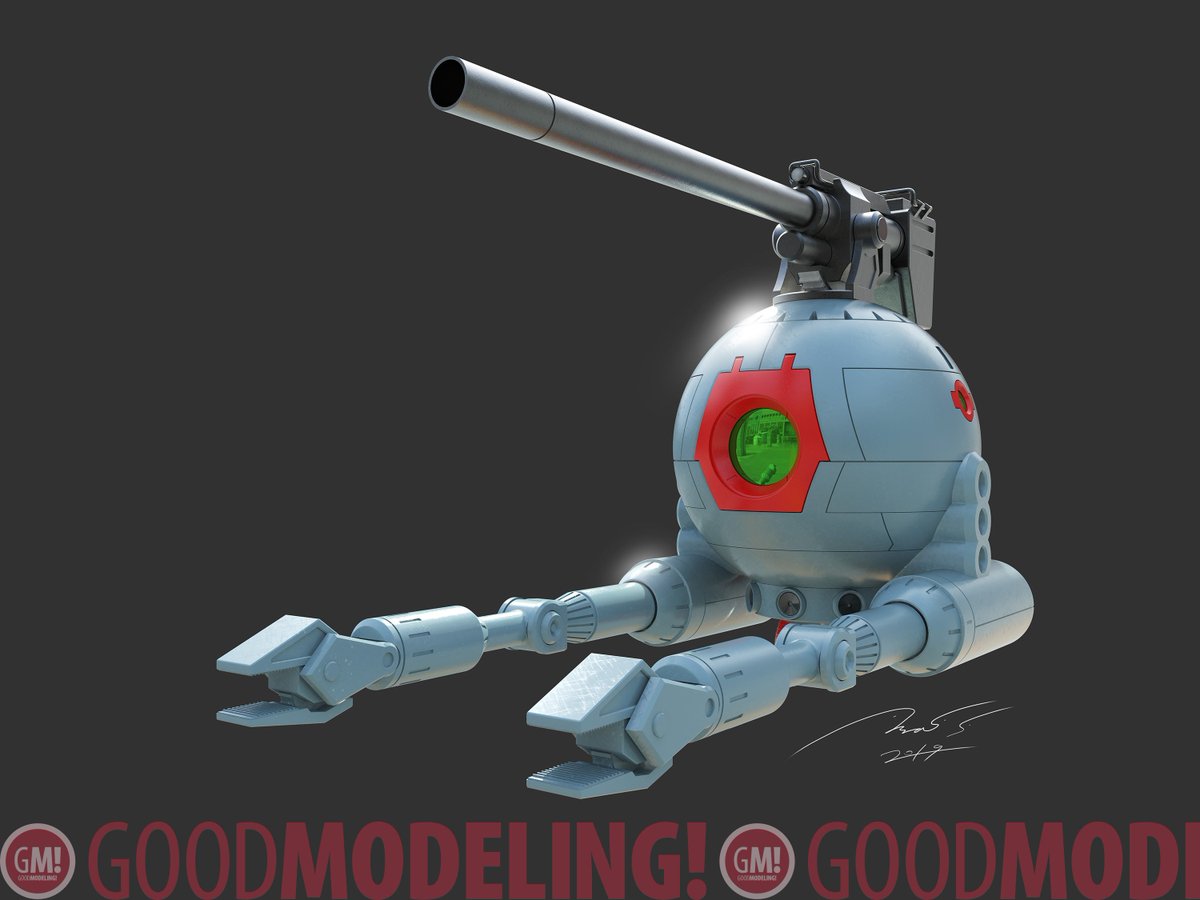 good_modeling's tweet photo. プロダクトデザイナーのMASSGRAPH （マスグラフ）です。
3D-CADでモデリングしているRB-79 ボールをリアルレンダリングしました！
いかがでしょうか？

#なんでもボール化
#everything_is_made_into_a_ball
#ボール
#RB_79
#ガンプラ
#ガンダム https://t.co/7EM1FFaIoo