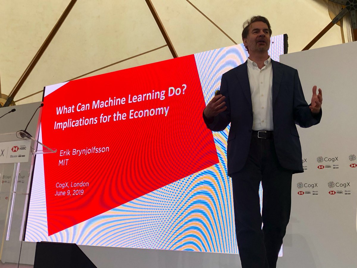 WaiveIO's tweet image. Machines augment our muscles and minds. We need to re-engineer and reinvent what we call ‘work’ @erikbryn #CogX19 #LondonTechWeek