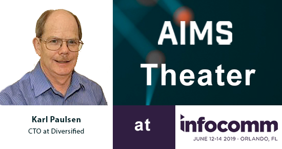 AIMSAlliance's tweet photo. Join us for #AIMSMember Karl Paulsen's presentation, "#NextGenIP for #NetworkedMedia – Collision or Convergence?" in Room W304E on June 11 @InfoComm. Presentations in Tuesday's session will cover "Audio and Video Streaming Using Established #IPStandards." https://t.co/mkm06FoQA5