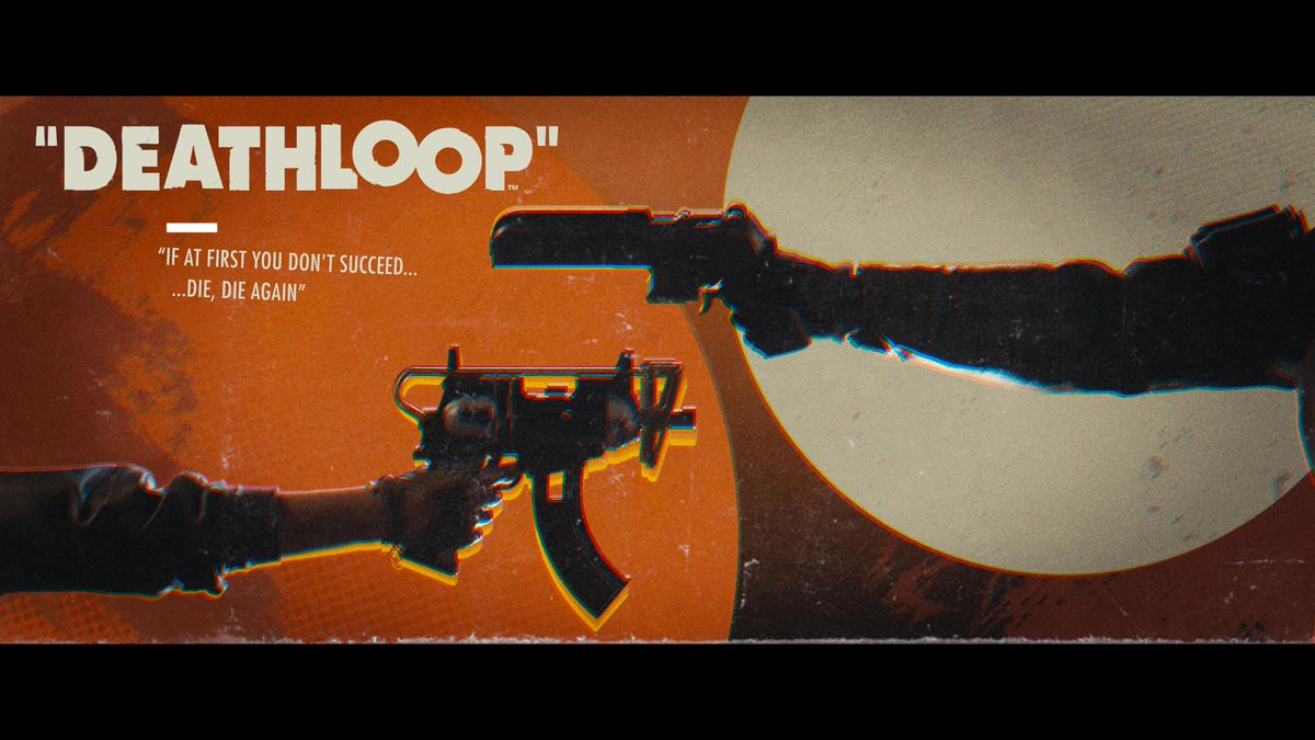 bethesda's tweet image. If the 60's aesthetic in the #DEATHLOOP trailer spoke to you, then RT this tweet and follow @DEATHLOOP_game for a chance to win this "DEATHLOOP" still from the trailer signed by the team!

Check out the rules here: beth.games/2Wsv904