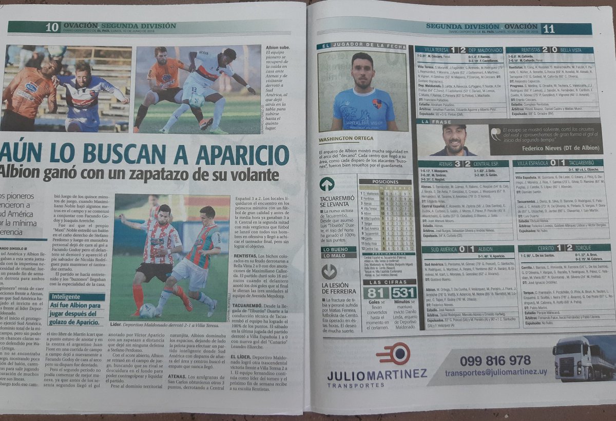 elascensouy's tweet photo. Lunes 📰 Dia de Ovación, dia del fútbol de la Segunda División Profesional. https://t.co/Uhb03sB3ex