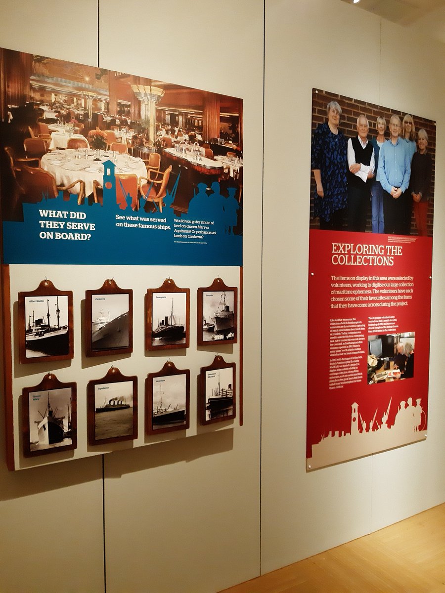 MDO_Hamp_Solent's tweet photo. Really enjoyed reading the menus from the cruise liners of yesteryear in the Southampton Stories gallery @SeaCityMuseum  A big thanks to the volunteers who have been busy digitising all those little gems! https://t.co/Ky4zj7dTmF
