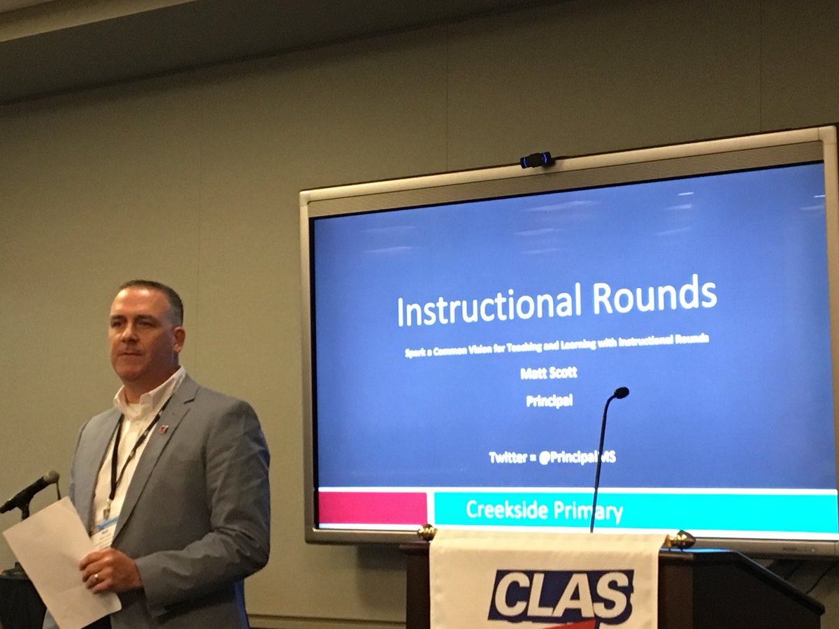 arusery's tweet image. Great presentation on instructional rounds Matt Scott! #clasconv19 @LCSforKids