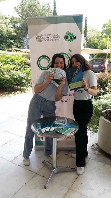Some pictures from our latest event on Student's Week. We are so proud of our flyer work there! Thank you all for coming! 

  #igem2019 #igemthessaloniki #synbio #public_engagement #students_week