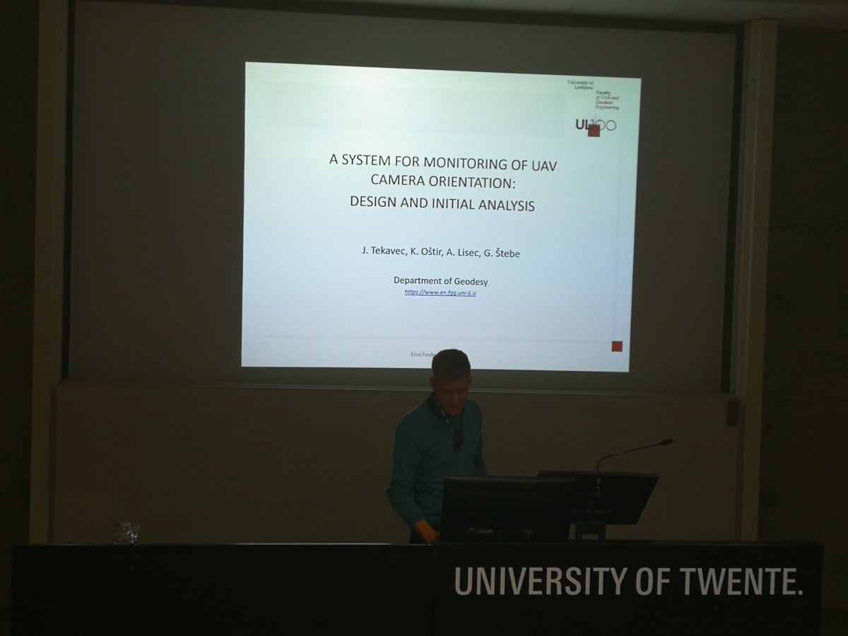 slice3d_si's tweet photo. @ULFGGLjubljana with @slice3d_si team at 
@isprsgsw, @utwenteEN presenting research on monitoring of #UAV. 

The proceedings in ISPRS Archives: https://t.co/XVj0PXDq9A  &amp; ISPRS Annals: …https://t.co/1OrsIetvBH https://t.co/TEO7SIDKAm