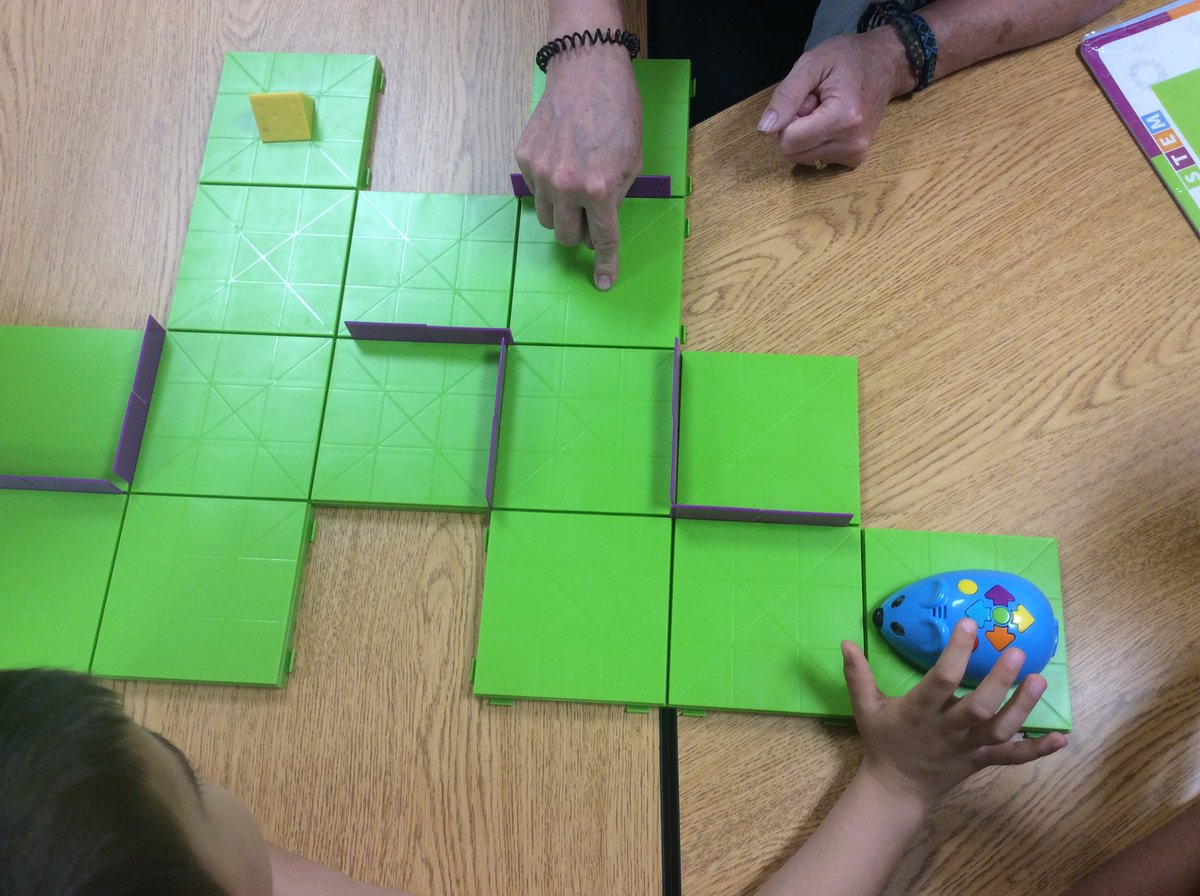 KEchicopee's tweet photo. More coding and math today to get the mouse to the cheese! https://t.co/UcsJrC7TiE