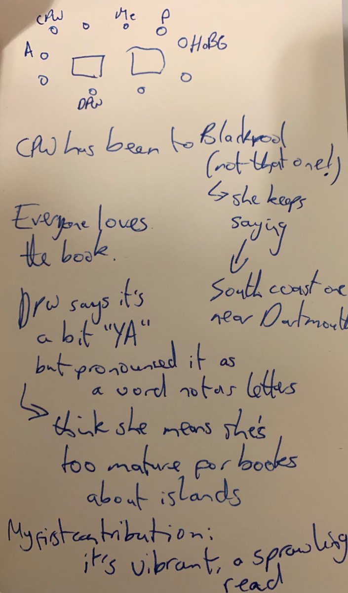 Highlights:CPW & DPW hereMy boy Patrick on the giggles early doorsAnne mentioned how “direct” the writing wasLowlights:HoBG saying “Carl likes to go to the toilet a lot, maybe he’s got a small bladder”DPW saying “why are you taking the book to the loo? they have loo roll”