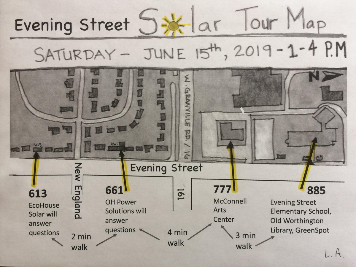 OhioBeyondCoal's tweet photo. First ever Evening St Solar Tour this Sat in Worthington! #OHCleanEnergy #Worthington #solarenergy #beyondcoal https://t.co/8PZcSI1905