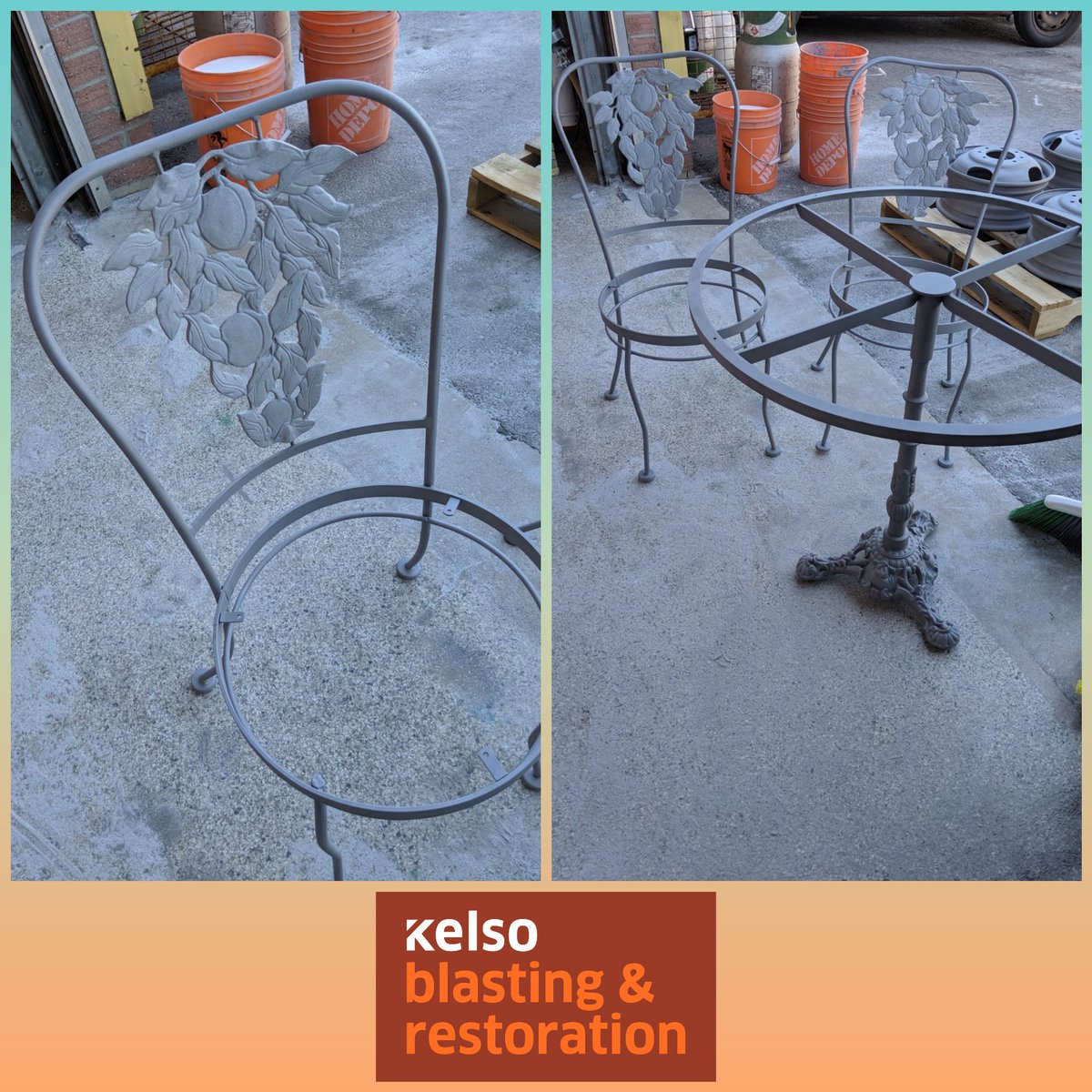 Time to get your #patio ready for summer. #KelsoBlastingAndRestoration can clean the #rust and old finish so your #patiofurniture looks new again. #restoration #refinish #rustremoval #abrasiveblasting