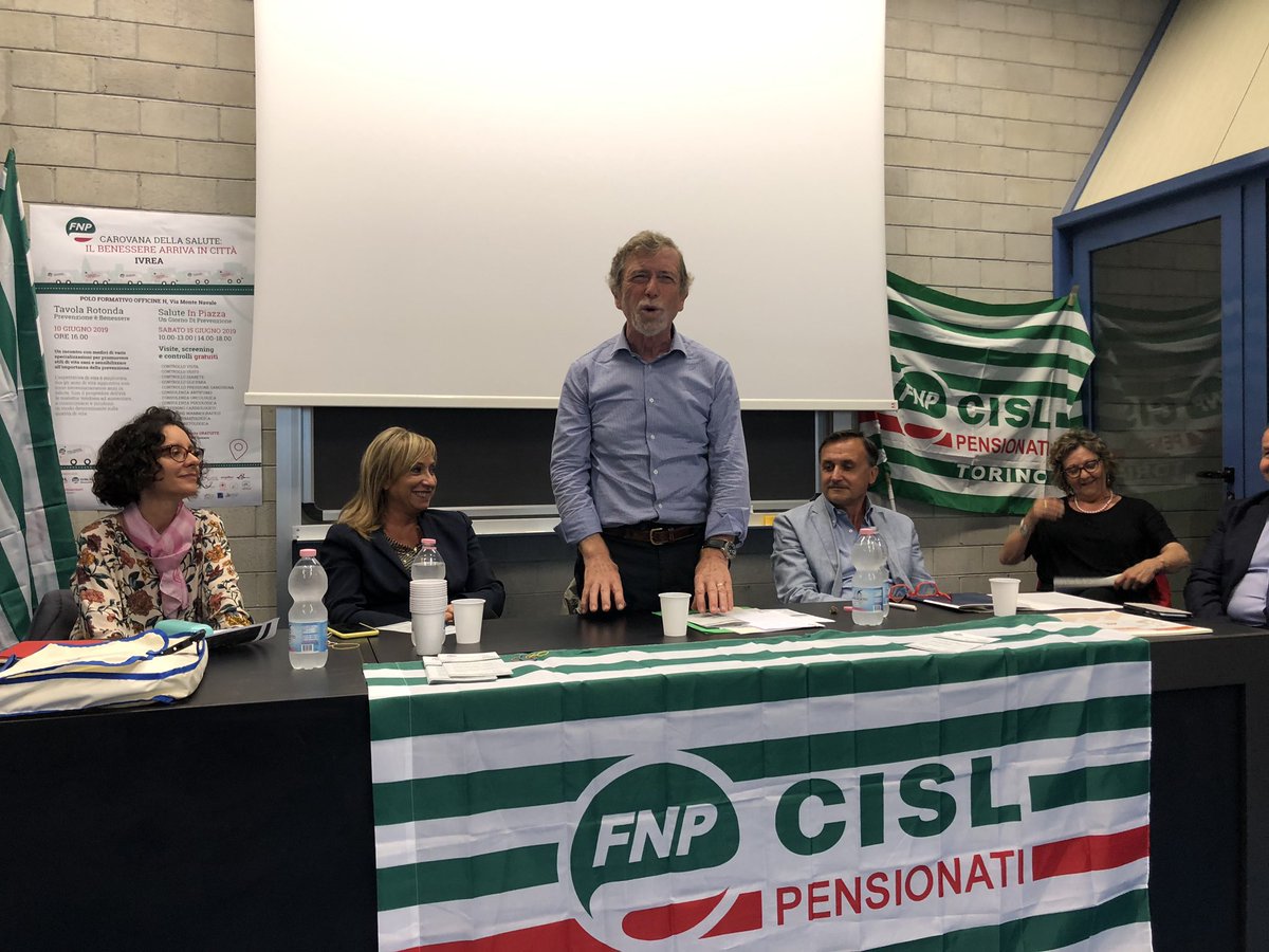 CislPiemonte's tweet photo. Alle Officine H di Ivrea  la conferenza stampa di presentazione della tappa di sabato 15 giugno della #CarovanaDellaSalute organizzata da Fnp Torino Canavese, in collaborazione con Coordinamento Politiche di Genere regionale e nazionale @FNPPiemonte @FnpCisl @MimmoLoBianco2 https://t.co/bEmueA5VrK