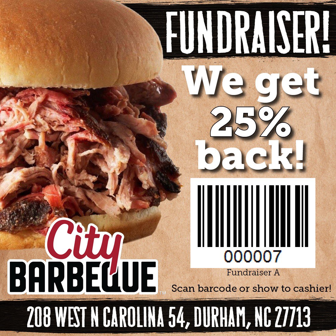 Lisapfoundation's tweet photo. We’re 11 days away from the Lisa P Angels Fundraiser at City BBQ in Durham! Join us on Friday, June 21, 2019 and be sure to scan the barcode on the picture on ALL, yes ALL orders - dine-in, take-out and online orders! We can’t wait to see you there! #lisap #lisapangels #citybbq https://t.co/EPriySCK78
