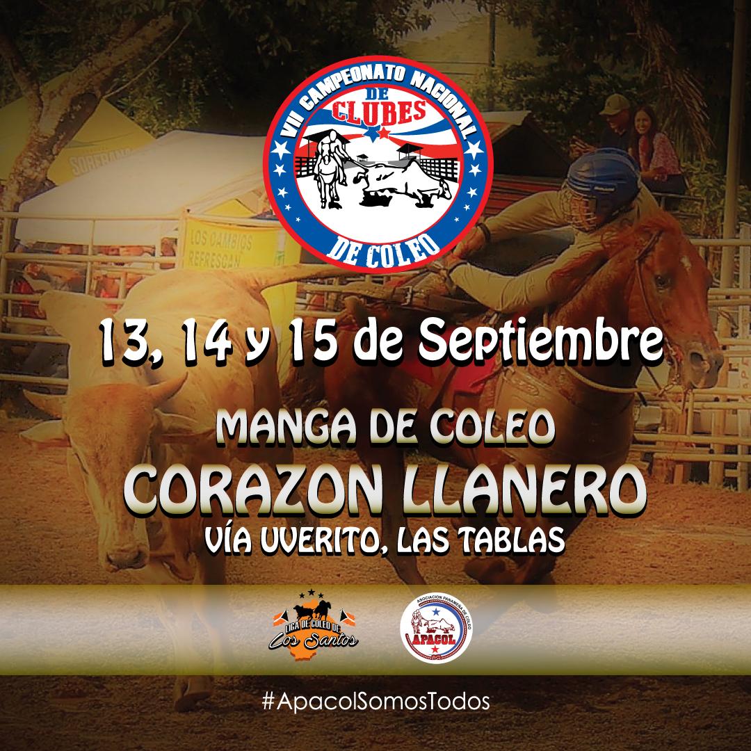 APACOLPANAMA's tweet photo. Los Santos Es el lugar donde tendrá lugar el ´próximo Campeonato de Clubes de Coleo. 
La liga de Los Santos es la encargada de presentar este magnifico Espectáculo...
No se lo pueden perder...
Manga de Coleo Corazón Llanero - Vía Uverito, Las tablas..13,14 y 15 de Sep. 2019...... https://t.co/GTHLc7DK1B