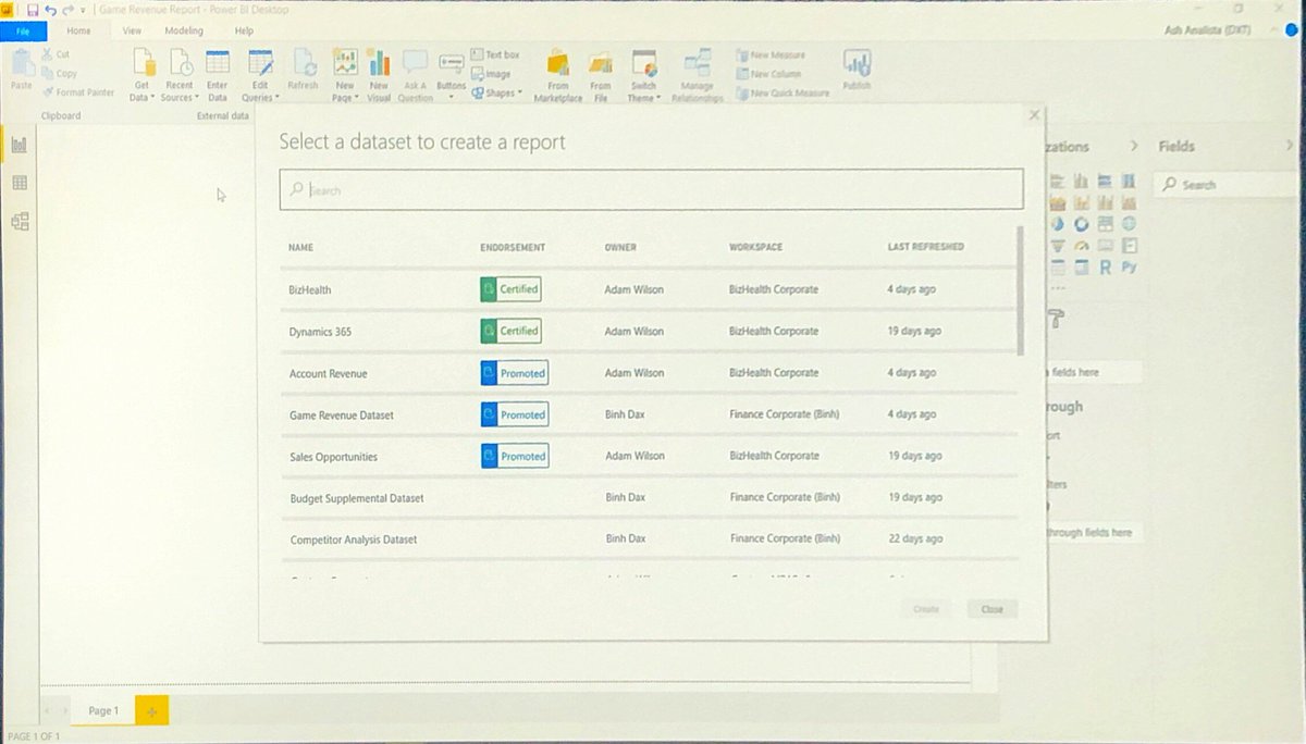 #gamechanger - shared and certfied datasets in <a href="/MSPowerBI/">Microsoft Power BI</a> - Awesome thanks <a href="/arunulag/">Arun Ulag</a> &amp; <a href="/AmirNetz/">Amir Netz</a> - I am a very happy person at #MSBizAppsSummit.  Looking forward to more info from <a href="/lukasztweets/">Lukasz Pawlowski (real)</a> later!