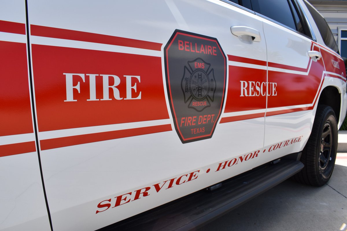 EVSpecialists's tweet photo. We're still a little jealous at Bellaire Fire Department's new Chief's ride. Great quality work from our team, as usual! Learn more: https://t.co/1XzpfuEymh

#fire #firedepartment #firefighter #firefighters #firerescue #chevytahoe #emergencyvehicle #whelen #emergency https://t.co/4jswGBfFo5