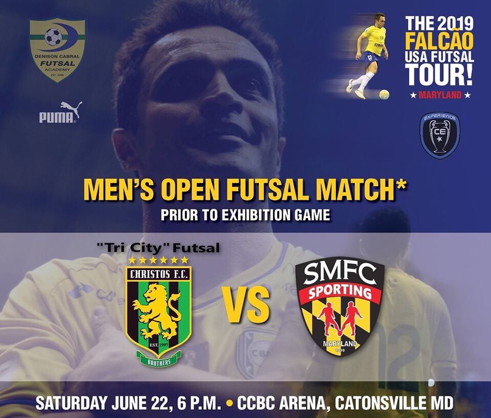 SportingMD's tweet image. ⁣⁣ANNOUNCEMENT: Sporting Maryland FC (@SportingMD) is excited to partner with the 2019 Falcão USA Tour! ⠀⠀

Our Sporting men’s pro team to participate in Showcase Match in two weeks on 6/22 at CCBC Arena, MD.⠀ ⠀
Come out &amp;amp; support. Go Sporting!!! ⚫🔴 #SMFC #Futsal