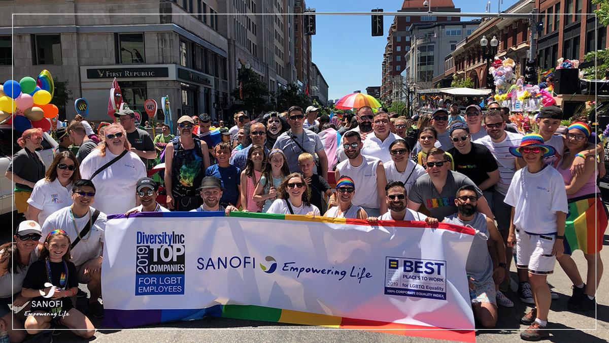 SanofiUS's tweet image. In honor of #PrideMonth, #Sanofi team members marched in the 2019 Boston Pride Parade this past weekend to support acceptance, equality and the impact of the LGBTQ community.