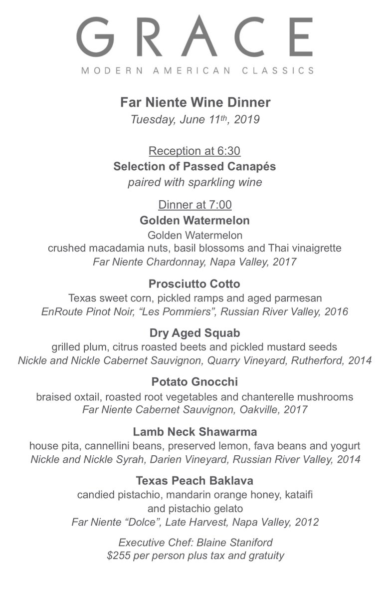 A few seats remain for our Far Niente Wine Dinner tomorrow night. Call us to reserve your seat! #FortWorth