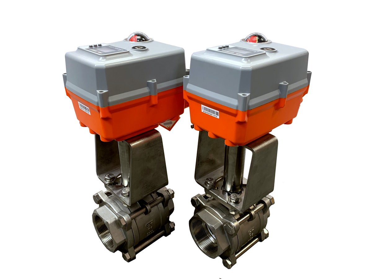 actuated_valves's tweet image. A nice pair of 30° V-ball modulating control #valves fitted with the Smart model 60 AV Actuator, user-configured to 0-10V control signal.

#flowcontrol #smartactuator #controlthatflow #avactuators #proportionalcontrol #tech #uk #iot #tecnología #engineering #automation
