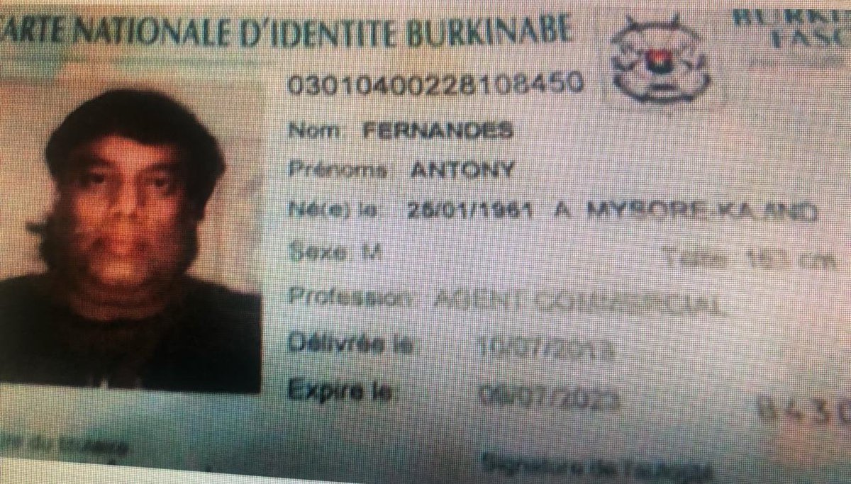 ians_india's tweet photo. #Mumbai's once-dreaded 'underworld' don #RaviPujari is now, well, underground. @ians_india has accessed the don's new #passport. He now goes under the name of #AnthonyFernandes and is a citizen of #BurkinaFaso, a #WestAfrican country, his date of birth is shown as 25.1.1961. https://t.co/hu1o7EFacm