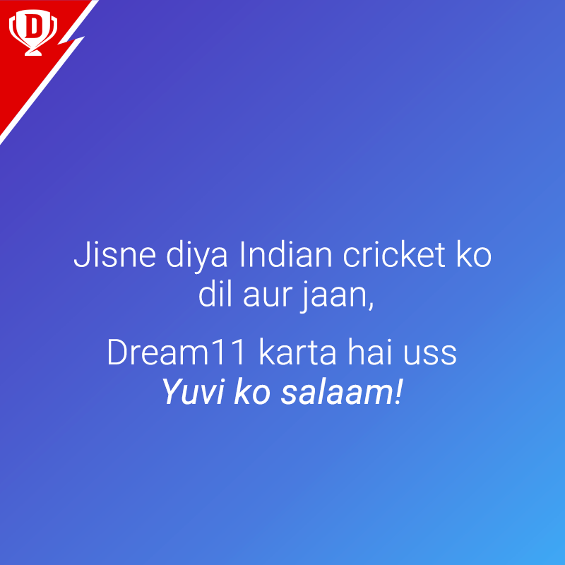 Dream11's tweet photo. Thank you, Yuvi! https://t.co/DrIIs5hkKr