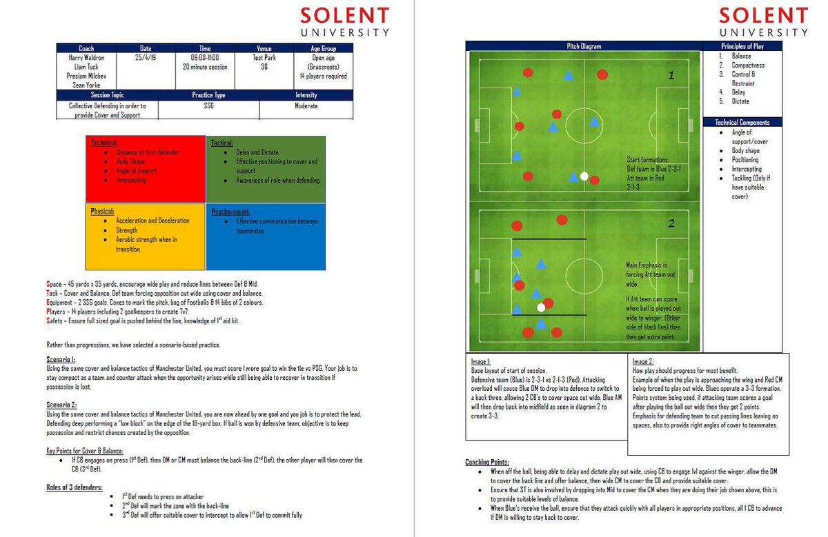 solentfootball's tweet photo. After shortlisting &amp; delivery, the Champions League inspired sessions designed by our 2nd year students have been whittled down to the final two; Atletico Madrid vs Manchester United. The winner will be decided by a vote. RT for Atletico or LIKE for Man U. Voting closes on 14/06. https://t.co/hApo4zh8PL