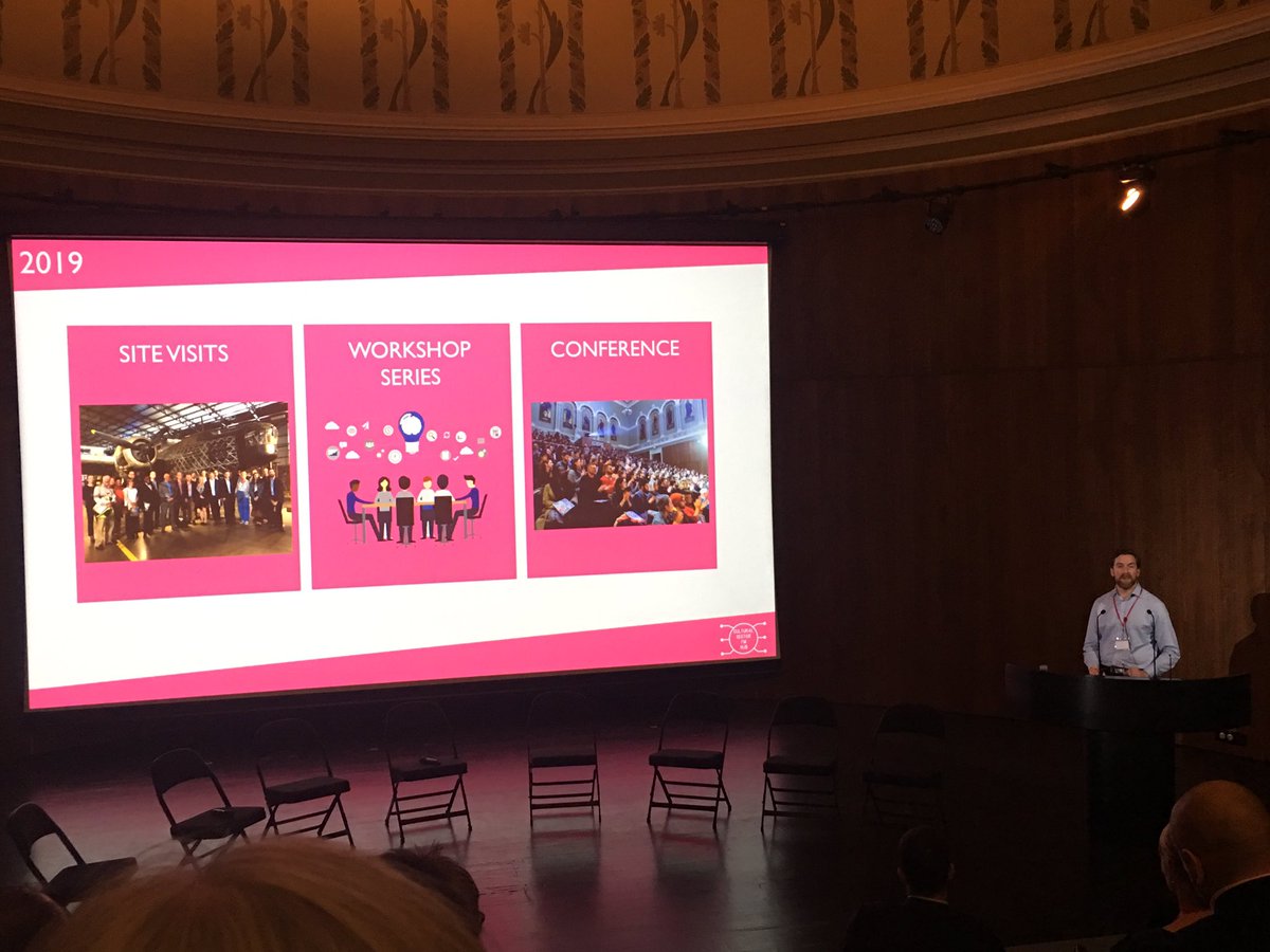 MacalisterFiona's tweet photo. .@Benmelham describes how @CultureFMHub was established, aims, lots of members, set up c.18 months ago, c.70 organisations represented at the conference #CSFMHub Aims: knowledge, best practice, support and challenge. A whizz through what sound like v interesting site visits... https://t.co/iSEPxVFAKA