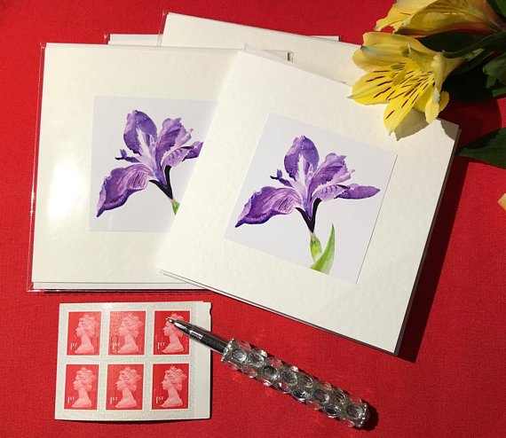 MormorJan's tweet photo. Iris Watercolor Cards, Purple https://t.co/sl8nagFIVp via @EtsySocial #etsymntt #cardsbymormorjan  #PacificCoastIris #WaterColorNotecard https://t.co/6ZGprlewfk