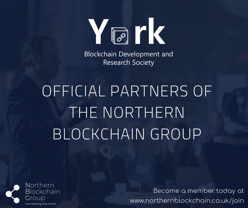 We're delighted to announce that we have officially become a partner organisation of the Northern Blockchain Group.

We look forward to working with the <a href="/NorthBlockchain/">Northern Blockchain Group</a> to bring prestigious speakers, workshops and collaborative events to the <a href="/UniOfYork/">University of York</a> over the next year!