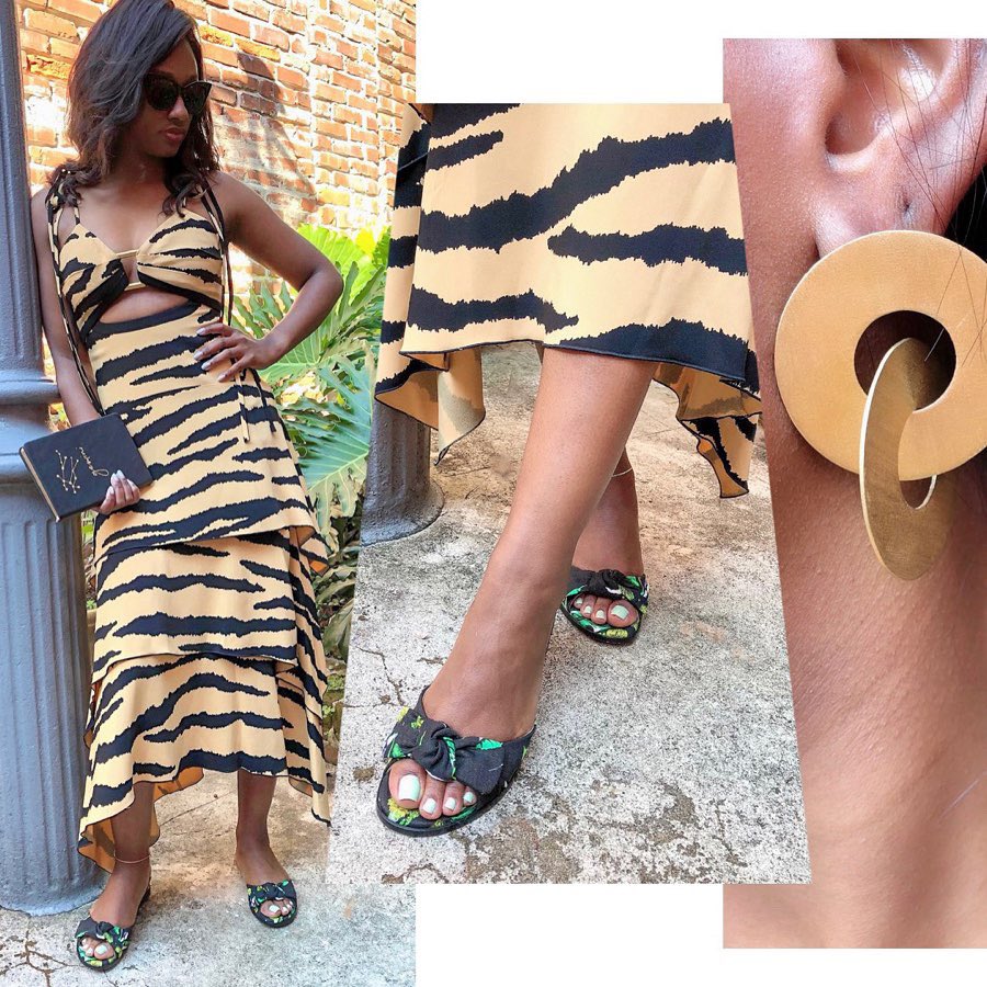 shopual's tweet photo. On the prowl in #proenza ⚡️
#frenchquarter #myUAL #shopUAL
___
Featured items available per location: French Quarter #proenzaschouler dress sz 0 & shoes sz 38, #Zoja earrings & #Gemini notebook • Magazine dress sz 2 • Hattiesburg shoes sz 38.5 • West End shoes sz 37. https://t.co/NLCvFStGWX