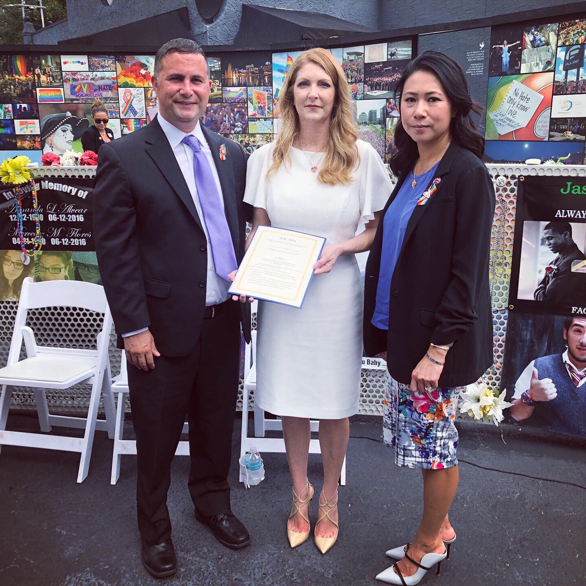RepStephMurphy's tweet photo. Proud to join @repdarrensoto &amp; @repvaldemings in introducing legislation that would designate #Pulse as a National Memorial Site. The love that the 49 victims brought into this world will always be stronger than the hate that stole their lives on that day. #OrlandoStrong https://t.co/OzWzLdphet