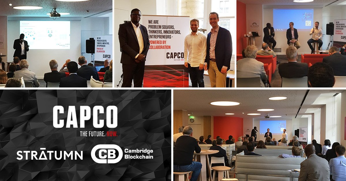 Many thanks to Gaspard de Belot from @StratumnHQ and Matthew Commons from <a href="/C_Blockchain/">Blockchains</a>, along with <a href="/Capco/">Capco</a>'s Abdoulaye Diop, for speaking yesterday about the new opportunities offered by #Blockchain for the #KYC process. #paris #fintech