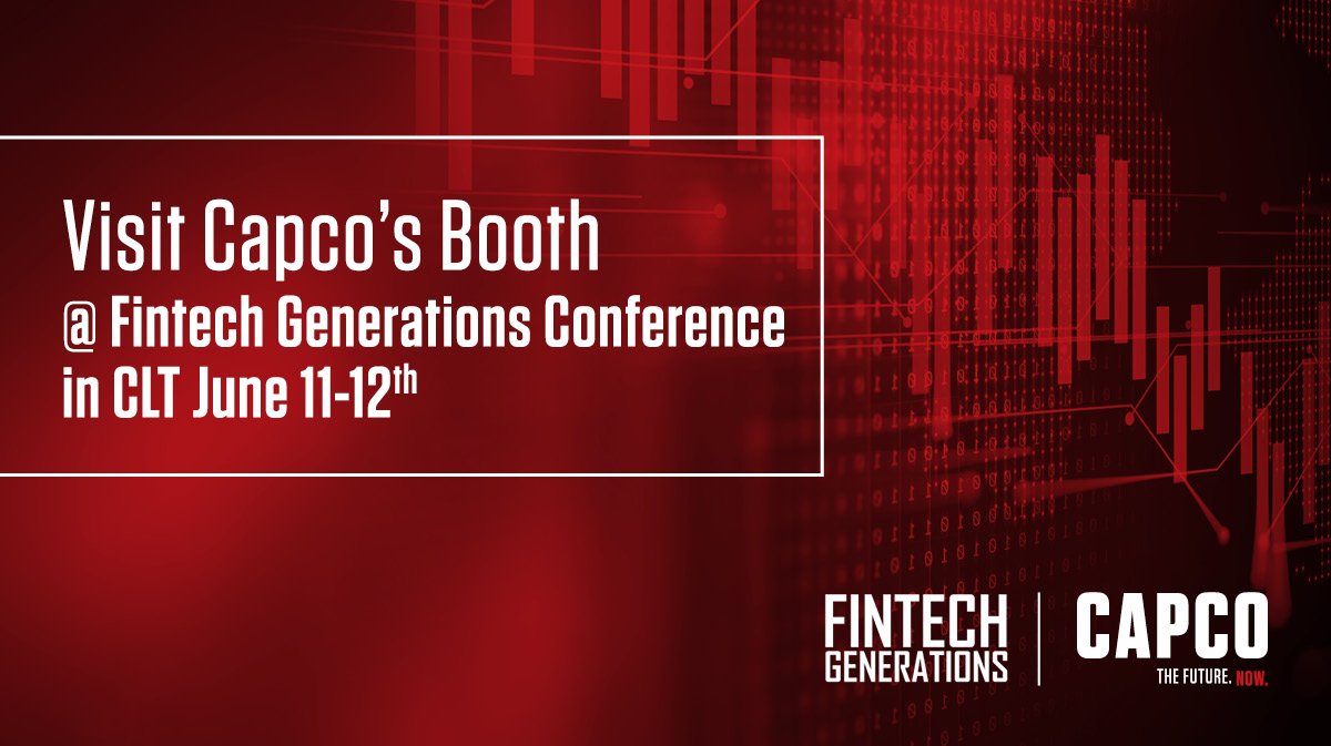 Stop by and say hi to Capco at the Fintech Generations Conference in Charlotte.
#CLT #QCFintech #FinsiderCLT#Fintech
 
okt.to/LXU7Ex