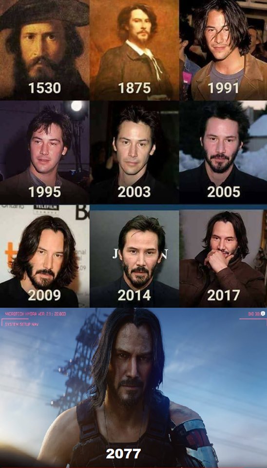 MGNesp's tweet photo. Ahora sabemos que Keanu Reeves es un viajero del tiempo! 😂 #E32019 #E3 https://t.co/kdiNMs2Fg7