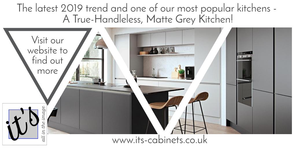ItsCabinets's tweet image. Get your customers the latest trend with this stunning Matte Grey Kitchen in True Handleless style. Get in touch to open your Trade account #Truehandleless #mattekitchens #mattegrey #tradekitchens #manufacturing #latesttrend #kitchendesign #87RT #MatteMonday #KBB
