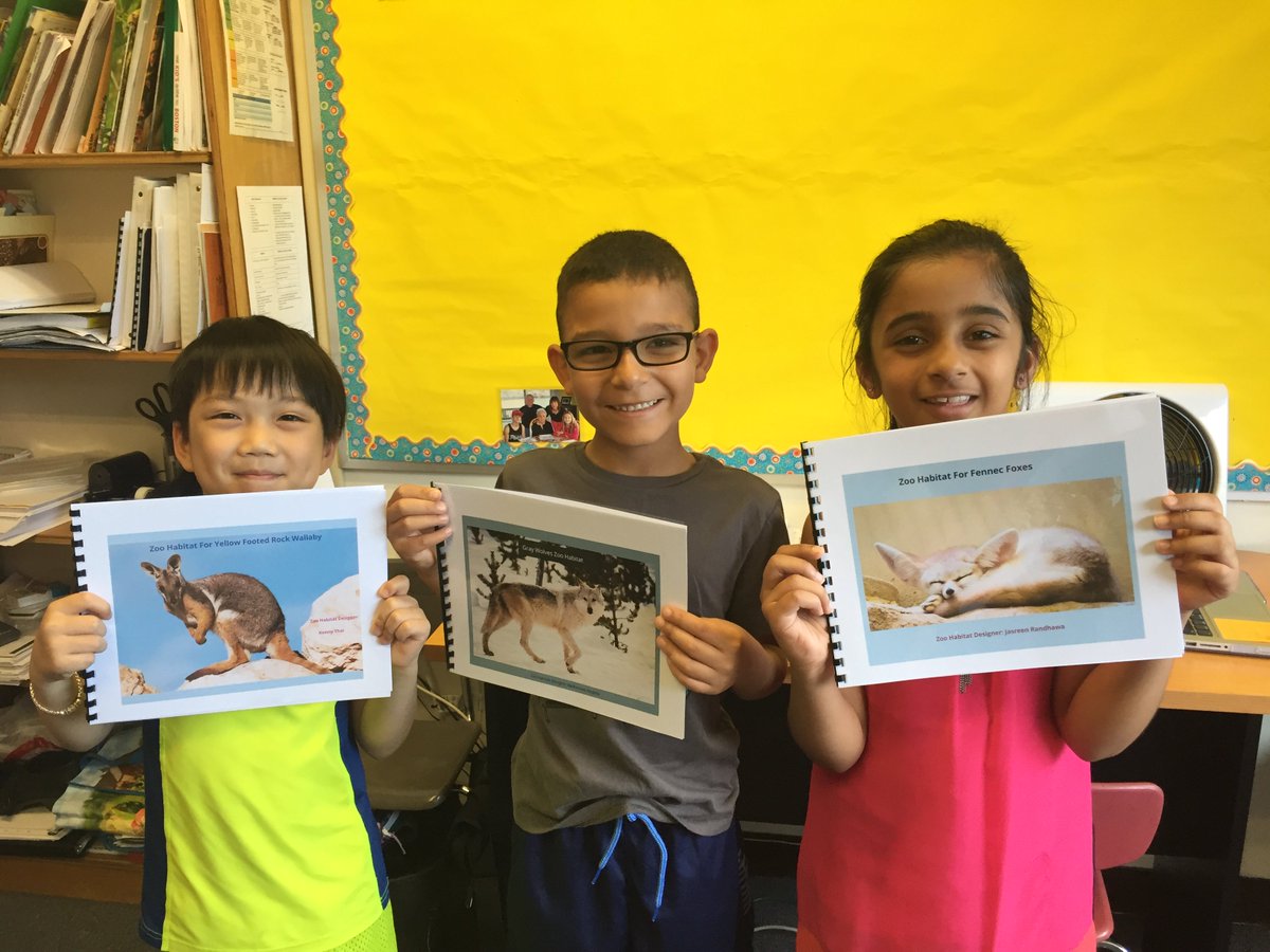 Second grade ESL students just completed their Zoo Habitat Designer books. They did a fabulous job researching, planning, typing, and illustrating! #shrewsburylearns #shrewsburyesol #coolidgeschool1