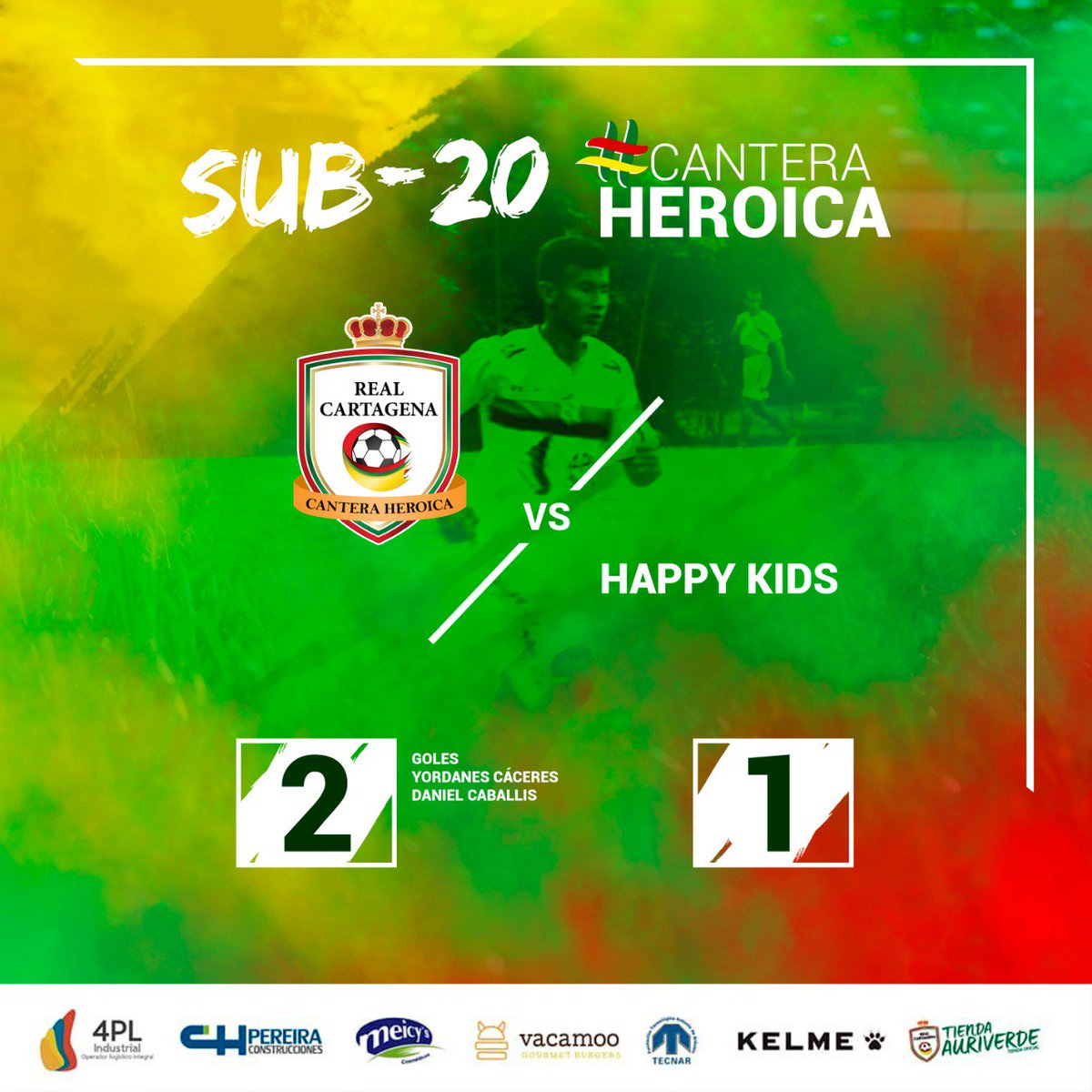 RealCartagena's tweet photo. El fin de semana invicto de la #CanteraHeroica terminó con una victoria de #RCs20B y un empate de #RCs17.
@4PL_Industrial @bolivarsiavanza
@AlcaldiaCTG @MeicysColombia @Unitecnareduco #CHPereira @Kelmesports https://t.co/lJLVL71bMy