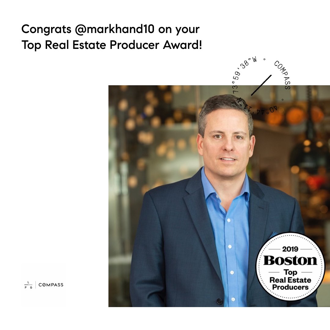 LPGRE's tweet photo. Congrats @markhand10 on being named “Top Real Estate Producers” in @bostonmagazine’s June 2019 issue! #toprealestateproducers #bestofboston #bostonmagazine #landmarkpropertygroup #lpg #bostonrealestate #southshore #compass https://t.co/3XD41PBz9Y
