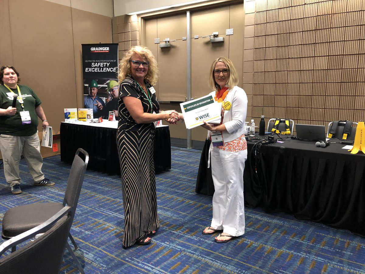 QualsafeSafe's tweet photo. JaNola Rigsby accepts Silver #ChapterWISE Distinction award for St LOUIS. #ASSP #Safety2019 https://t.co/WAP5AFTiwb