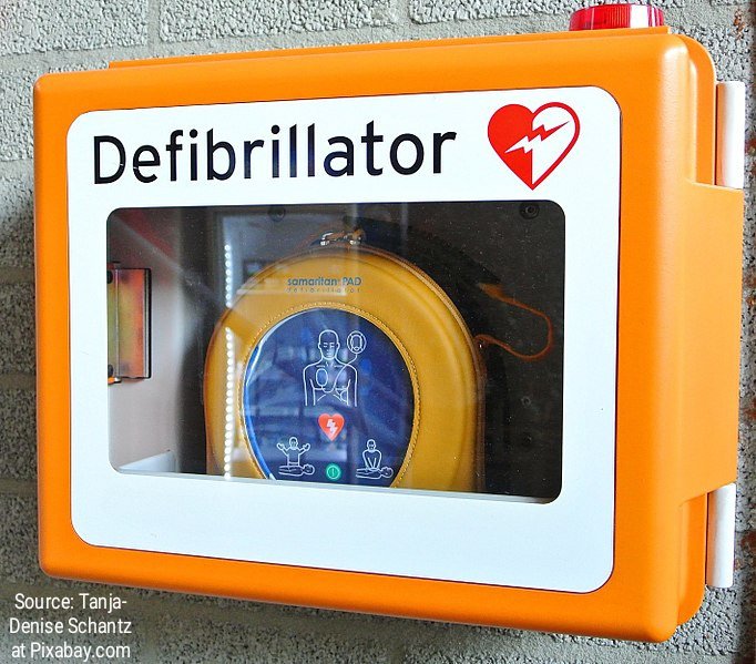 Defibrillators can potentially help save a life even better than #CPR! It's always a good idea to know where one is around your own university, workplace, and other public spaces!