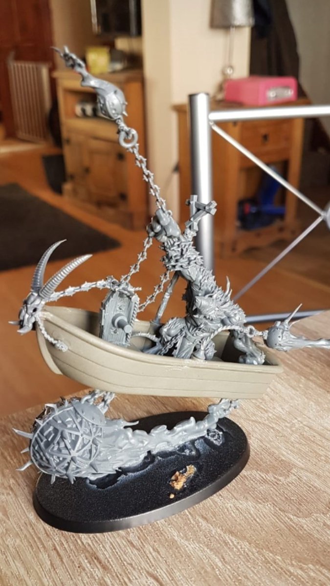 PositiveVictim's tweet image. Great idea from @games_bastion getting ready for #ForbiddenPower 
Here&apos;s his Lauchon Soulseeker wip, or what he prefers to call his Rats #BringyDingy